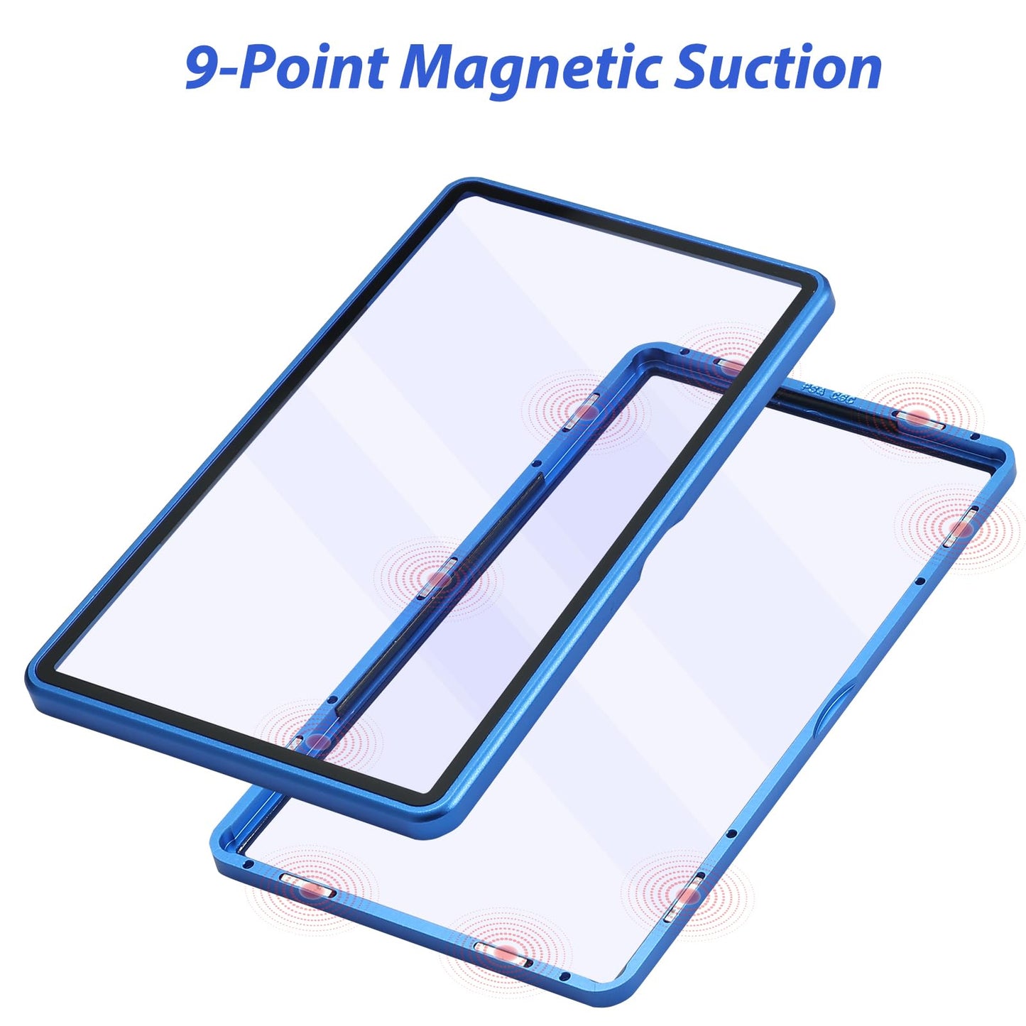 ZINHO Graded Card Case Magnetic Aluminum Alloy Slab Protector Display Case Fits 35PT PSA/CGC/CSG Cards, UV Protection (Blue)