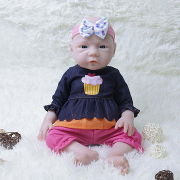 Aisite Drink And Pee Silicone Baby Doll Girl - 18 Inch Realistic Reborn Baby Dolls, Christmas&Birthday Gifts, Suitable For 3+