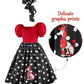 GRIVOS 1950s Polka Dot Poodle Skirt Costume Poodle Skirts For Girls 50s Outfit For Girls With Scarf Headband Glasses