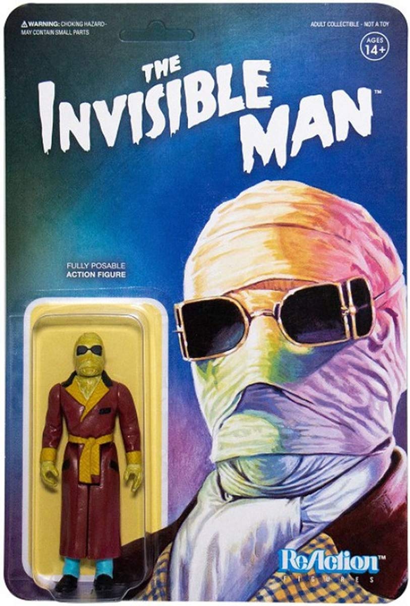 Universal Monsters: Invisible Man Reaction Figure, Multicolor
