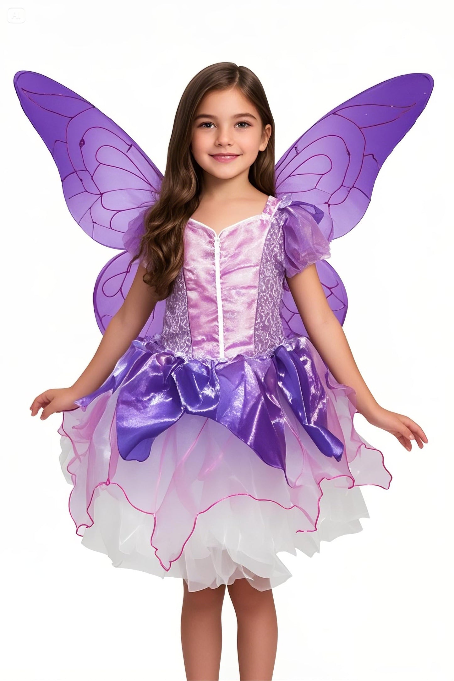 Petitebella Fairy Costume Dress 1-10y (Purple, 6-8 Years)