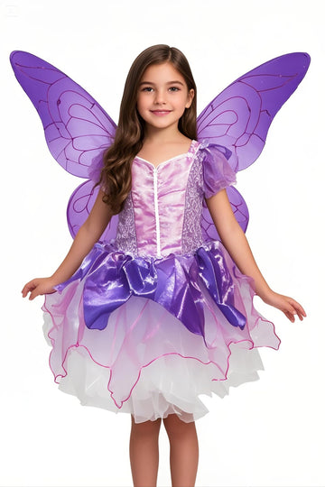 Petitebella Fairy Costume Dress 1-10Y (Purple, 4-6 Year)