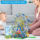 Rotating Ferris Wheel Building Blocks Kit With Lights Amusement Park Building Construction Toys Set For 6+ Year Boys Girls Birth