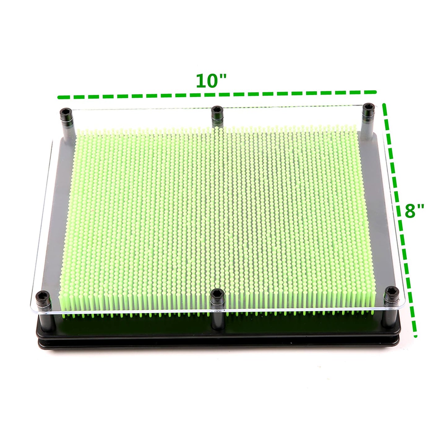 E-Firstfeeling 3D Pin Art Toy Extra Large 10' X 8' Pin Art Board Pin Impression Sculpture Toy For Kids Adults Hand Mold Board Toy - Green