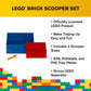 Room Copenhagen Lego Brick Scooper Set - 1 Large Dark Stone Gray Scoop 7.63 X 5.19In And 1 Small Black Scoop 5.07 X 3.46In - Inc