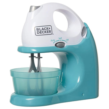 Black+Decker Junior Hand Mixer Role Play Pretend Kitchen Appliance For Kids With Realistic Action, Light And Sound - Plus Mixing