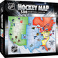 MasterPieces Sports Puzzle - All Teams 500 Piece Jigsaw Puzzle for mature-themeds - NHL League Hockey Map - 21 x 15