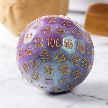 DNDND Mixed Colors Resin D100 Dice 100 Sided Dice with Translucent Organza Bag for DND Dungeon and Dragons