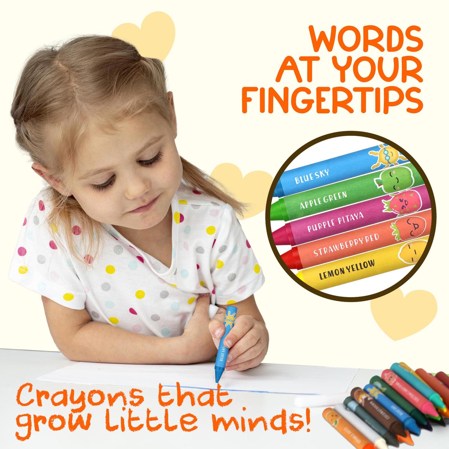 ZENO 18 Colors Jumbo Crayons + Non Toxic Crayons for Toddlers 1-3 | Washable Crayons for Kids Ages 4-8 | Easy To Hold Large Cray