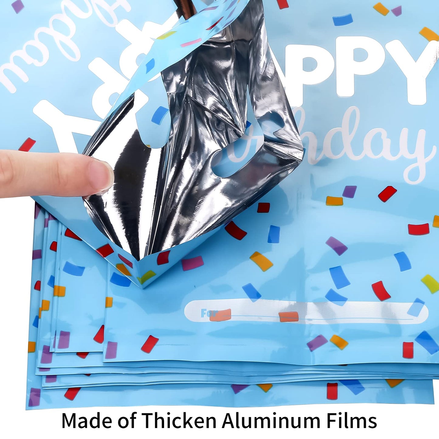 PintreeLand Happy Birthday Party Favor Bags 40 PCS Plastic Goodies Return Gift Bags for Kids Baby Girls & Boys Birthday