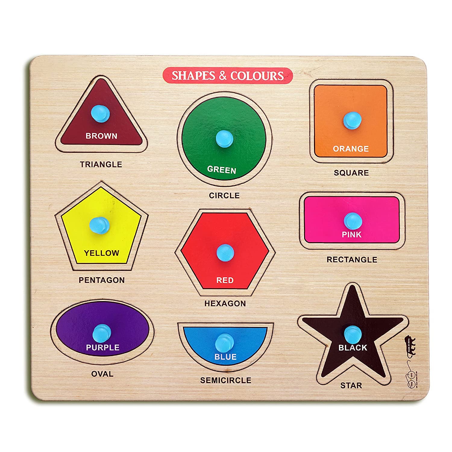 Appster Shapes & Color Wooden Puzzle Kids Games Toys For Kids 3+ Jigsaw Puzzles For Adults Baby Learning Educational Toys Board 