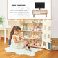 Toyvian 1/12 Scale Dollhouse Miniature Living Room Television Mini Tv Cabinet Doll House Furniture Tiny Tv Set for Mini Furnitur