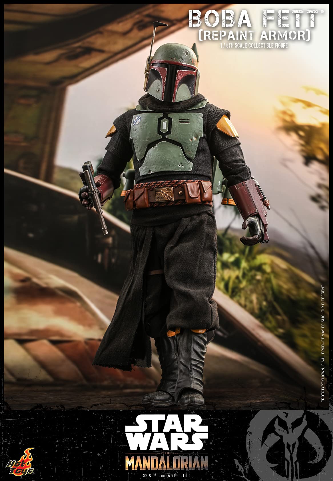 Hot Toys 1/6 Scale Figure Mandalorian Boba Fett Repaint Armor Green Model HT908895