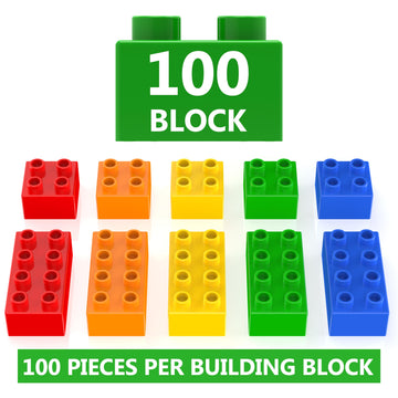 Wyswyg Big Building Blocks Set For Ages 3-5, Large Bricks, Compatible With Major Building Systems, Kids Stacking Blocks For Ages