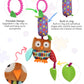 Bloobloomax Baby Soft Hanging Rattle, Car Seat Stroller Toys With Plush Animal C-Clip Ring For Infant Babies Boys And Girls 3 6 9 To 12 Months (12Pcs-A)