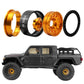 Hybdx Rc 1.9 Inch Aluminum Alloy Beadlock Wheel Rim Hub 4Pcs Suit For 1:10 Rc Crawler Axial Scx10 Scx10 Ii Trx4 Rc4Wd D90. (Gold