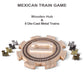 Rnk Gaming Wooden Mexican Train Hub With 8 Metal Trains And Score Pad