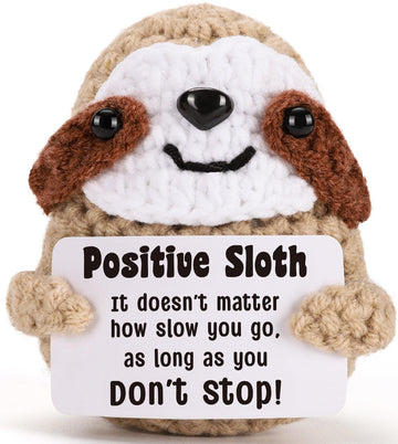 Mbl Inspirational Positive Crochet Gifts - Handmade Emotional Cheer Up Support Encouragement Mental Health Funny Sloth Potato Pi