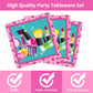 Gisgfim 96 Pcs Spa Birthday Party Plates Napkins Supplies Set Spa Party Tableware Paper Dinnerware Decorations Favors For Girls