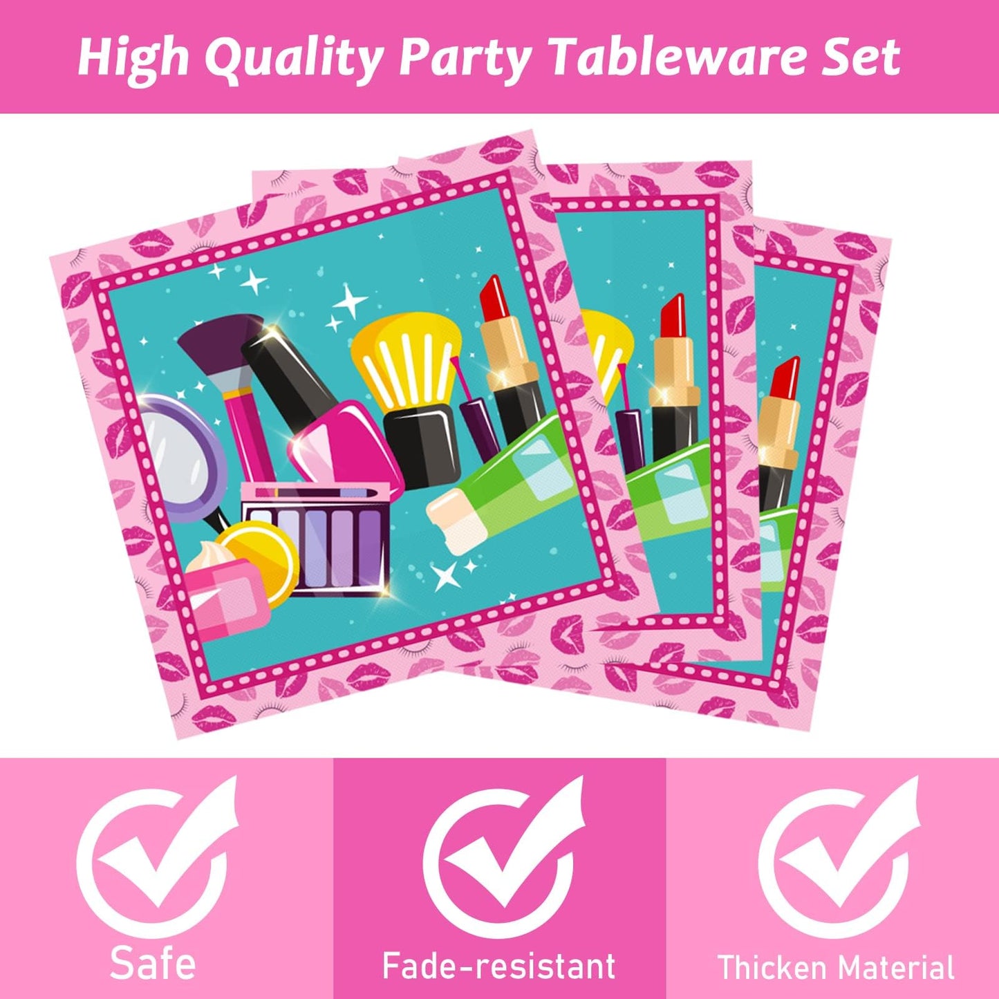 Gisgfim 96 Pcs Spa Birthday Party Plates Napkins Supplies Set Spa Party Tableware Paper Dinnerware Decorations Favors For Girls
