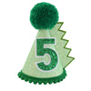 HODIHIWI Dinosaur 5th Birthday Hat Green Dino Theme First Party Decoartion Favors For Boy