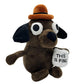 Tavashome 11'' Funny Chocolate This Is Fine Dog Plushie, Humor Coffee Drinking Dog Stuffed Animal Soft Dolls Plushies, Inspirati