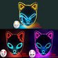 Varuotu Demon Slayers Mask LED 3Pcs Japanese Fox Mask Anime Merch Glowing Masks Halloween Costume Cosplay Masquerade Props (3Pcs