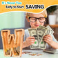 SummiDate Wooden Letter Piggy Bank| Piggy Bank for Boys Girls Toddler| Alphabet W Money Bank| Coin Bank Birthday Gift for Kids|Birthday Gift for Kids (W)