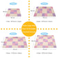 Tamiplay 16 Tiles Foam 0.4 Inch Thicked Interlocking Floor Mats With Solid Colors, Squares Baby Play Mat, Eva Foam Puzzle Foam Mats For Kids, Baby, Toddlers(Pink/Beige/Purple)