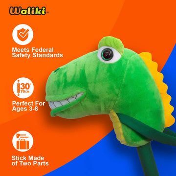 Waliki Stick Horse Dinosaur Lala | Pretend Play Toy For Kids Ages 2 3 4 5 6 | Fun Gift For Boys And Girls | Cool Birthday Presen