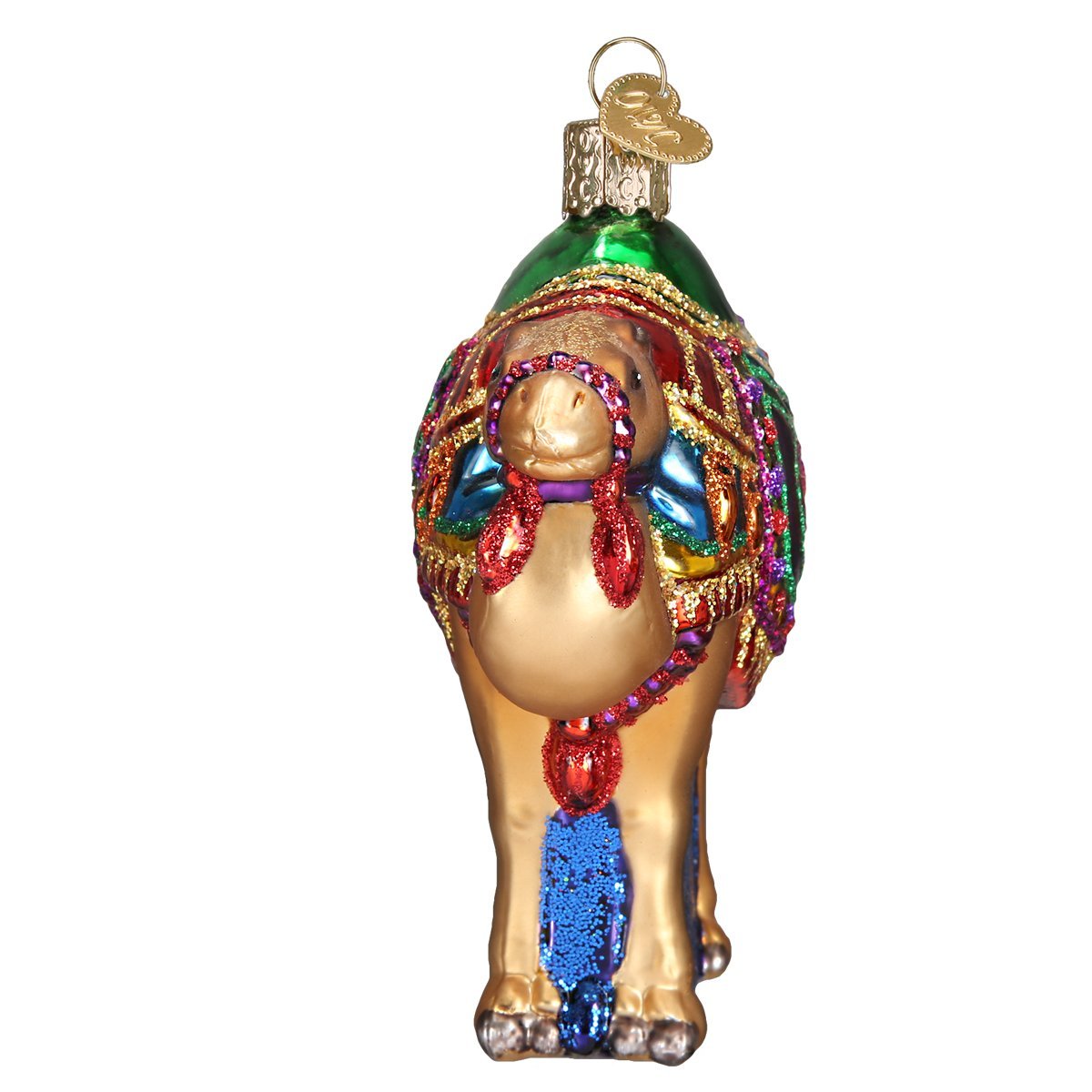 Old World Christmas Glass Blown Ornament - Magi's Camel, 4" H, Handcrafted Holiday Decoration, Model 12214