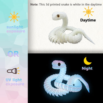 Uxbstm 24In 3D Printed Snake Toys, Flexible 3D Printed Animal, Fidget Adhd Snake Toys, Perfect Desk Pet For Animal Collectors