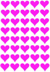 19Mm (3/4 Inch) Neon Pink Heart Sticker Sheets Crafting Labels For Decorations And Party Supplies - 4320 Pack By Royal Green