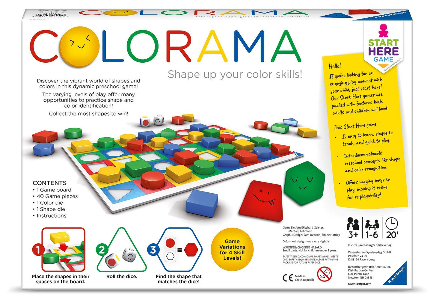 Ravensburger Colorama For Ages 3 & Up - Fast Children'S Game Of Patterns And Shapes