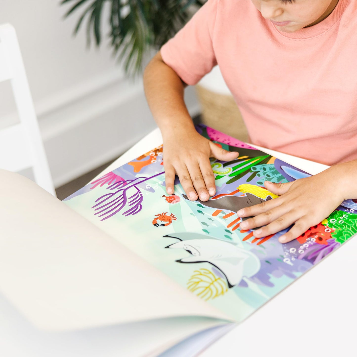 Melissa & Doug Reusable Sticker Activity Pad - Under The Sea - 14.05"x11.05" - Multicolor - FSC Certified - Model 30500