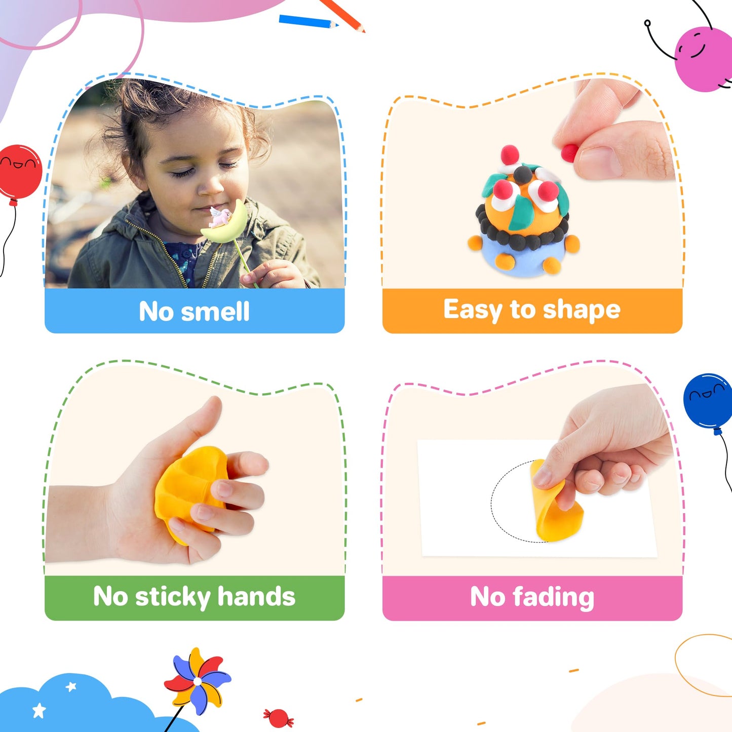 Air Dry Clay 156 Colors, Modeling Clay for Kids, Model Magic Clay, DIY Molding Clay Kit with Sculpting Tools, Soft and Non-Stick