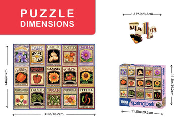Springbok Puzzles - Garden Goodness - 1000 Piece Jigsaw Puzzle - Large 30 Inches By 24 Inches Puzzle - Made In Usa - Unique Cut Interlocking Pieces