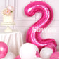 Suwen 40 Inch Hot Pink Large 2 Number Balloons Big Foil Helium Number Balloons 0-9 Jumbo Happy 2Nd Mylar Birthday Party Decorati