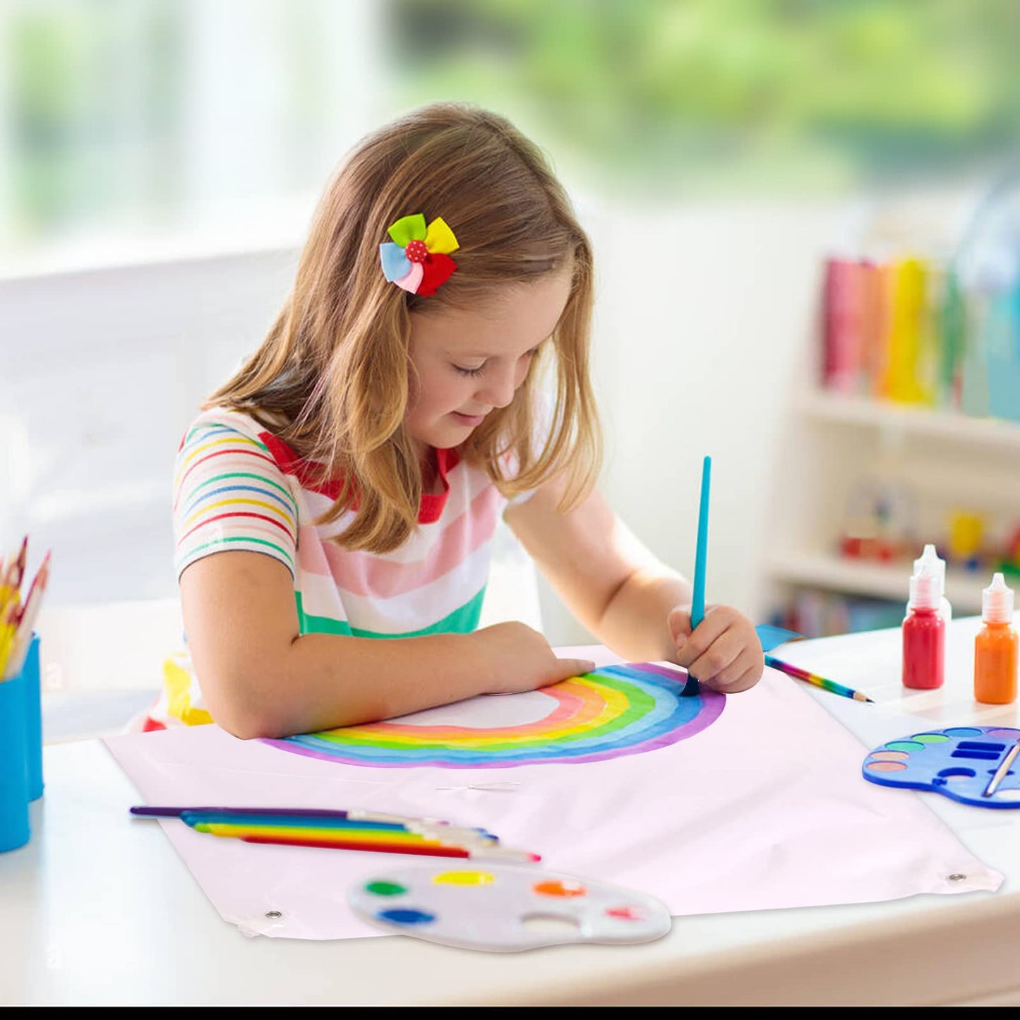 Kite Kits for Kids, Kite Decorating for Party, White Diamond Style for Students, Design Your Own Making Kits (10 Pack)