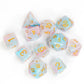 UDIXI 11 Piece Dice Set DND Polyhedral Dice Iridecent Swirls Dice for Role Playing Game Dungeons and Dragons, D&D Dice, (Pink &C