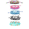 YANMIN 15 pcs Braided Friendship Bracelets Stackable Beaded Woven String Bracelets Cute Adjustable Wave Rope Friendship Bracelet