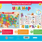 MasterPieces 44 Piece Jigsaw Puzzle for Kids - USA Map Wood Puzzle - 16.5x11.8