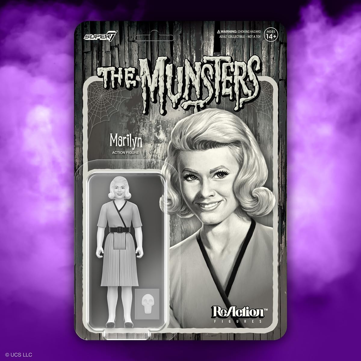 Super7 The Munsters Reaction Wave 3 - Marilyn Munster (Grayscale) Action Figure