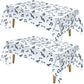 108 X 54 Inch Musical Notes Tablecover Musical Plastic Tablecloth Disposable Table Cover Notes Theme Birthday Party Decoration Supplies(2 Pieces)
