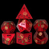 CSITORWWE Rose Flower Form DND Metal Dice,7PCS Heavy Metal Dice Set,Polyhedral D&D Dice with Gift Case for Dungeons and Dragon R
