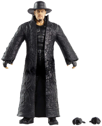 Wwe Undertaker Elite Series #80 Deluxe Action Figure With Realistic Facial Detailing, Iconic Ring Gear & Accessories