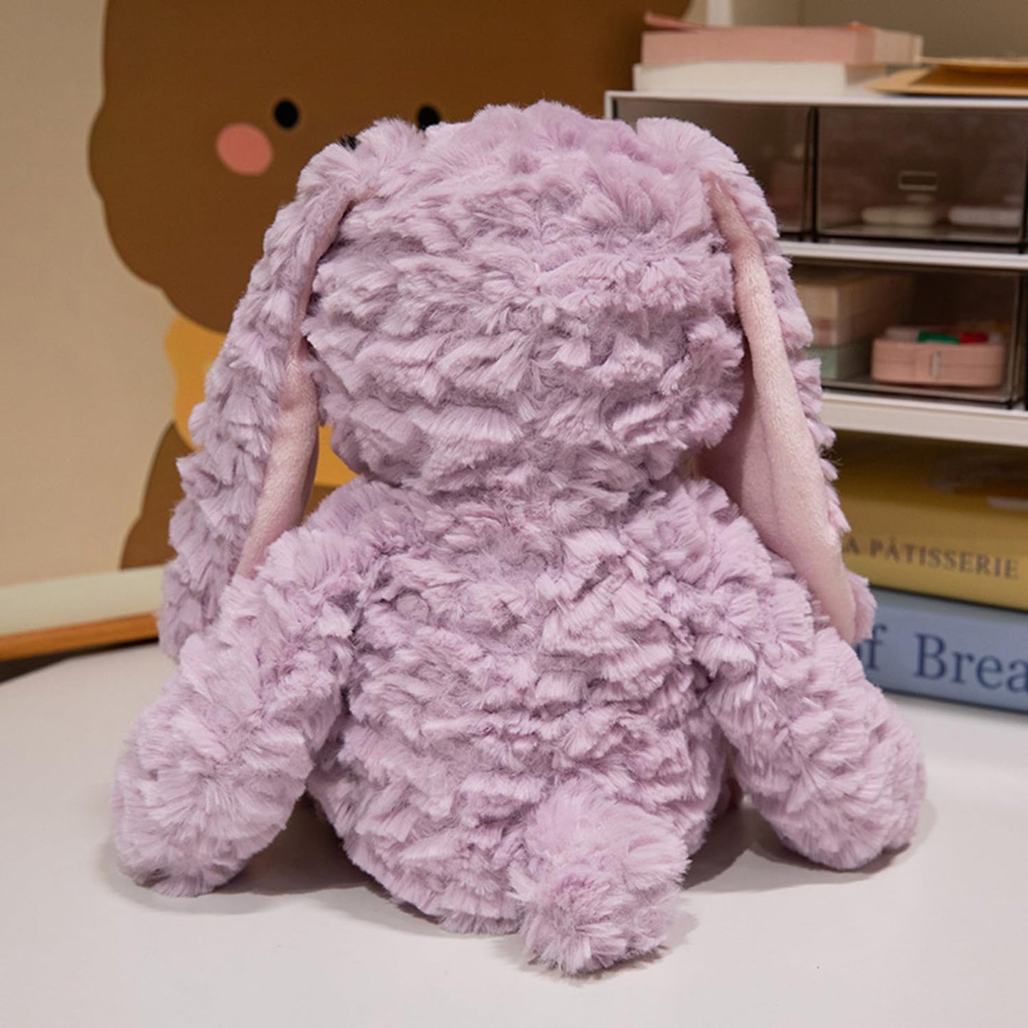 TONGSONG Plush Purple Rabbit Stuffed Animal Soft Plushies Huggable Cartoon Bunny Plush Toy 12.6 Inch