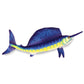 Real t decorative replica blade Fish Blue 35.5 Inch Realistic Soft Plush