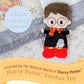 KIDS PREFERRED Harry Potter Teether Plush Toy, Multi-color Crinkle Cloth, 10 inches, Baby Boys & Girls, Model 60071