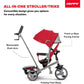 Huffy Malm Luxe 4-in-1 Canopy Trike with Push Handle, Cup Holder & Rear Storage Red